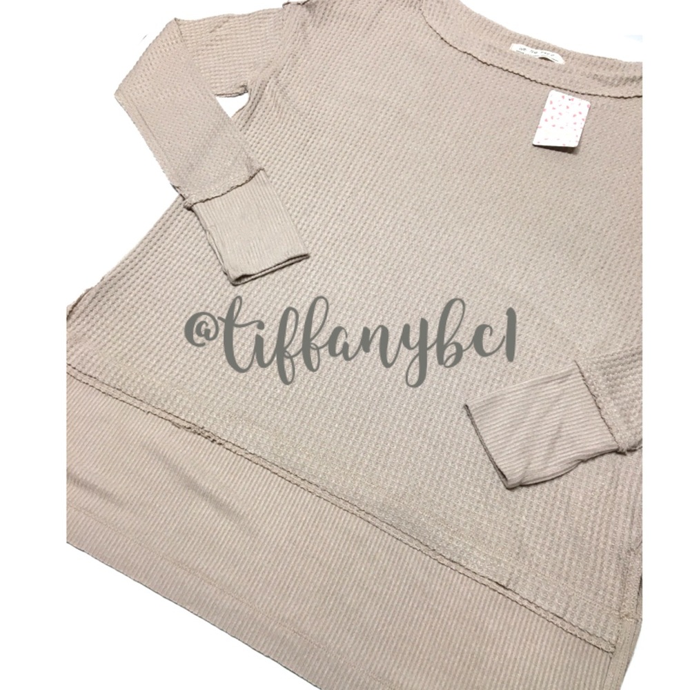 Free People North Shore Thermal Tunic Top Sand - Picture 6 of 14